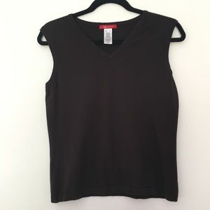 AK Anne Klein brown shell tank